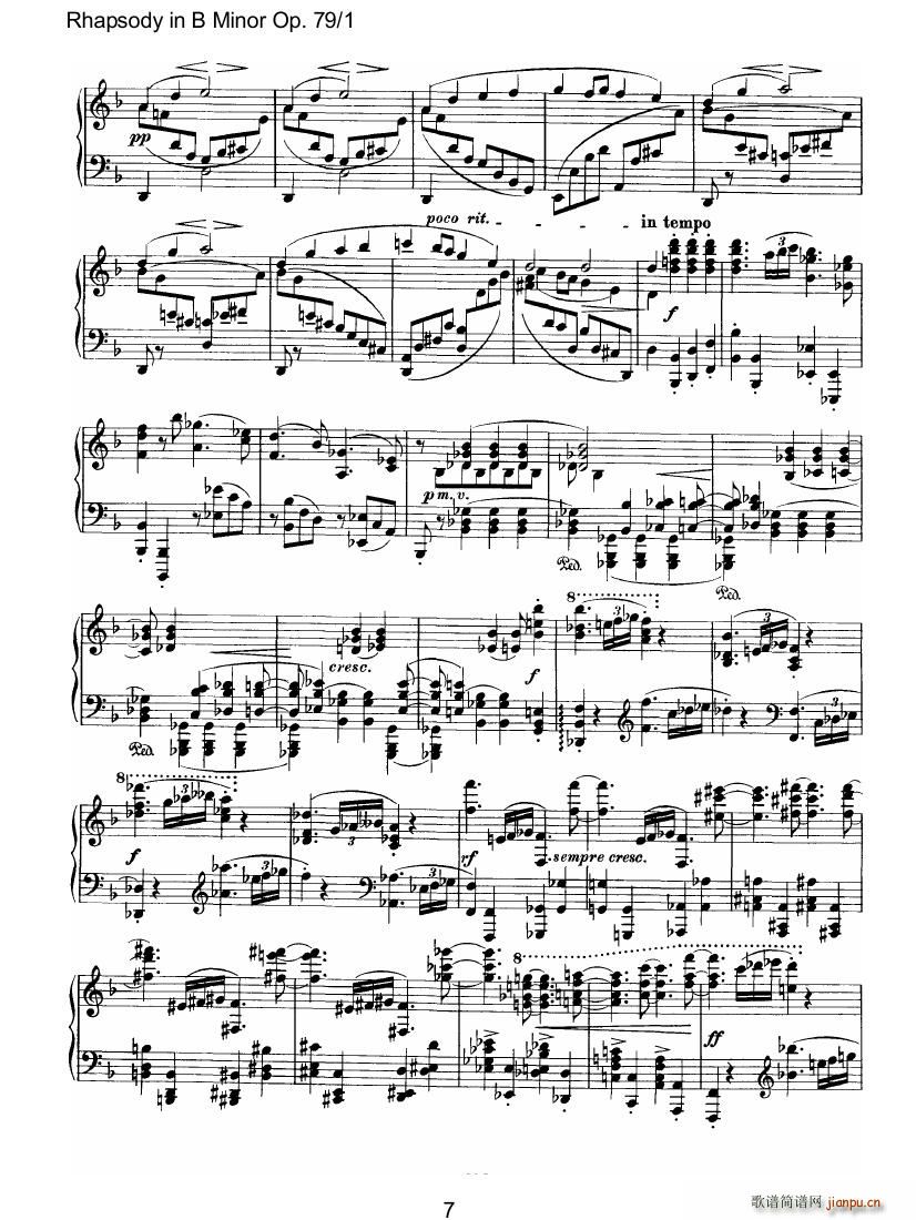 Brahms Rhapsody Op79 17