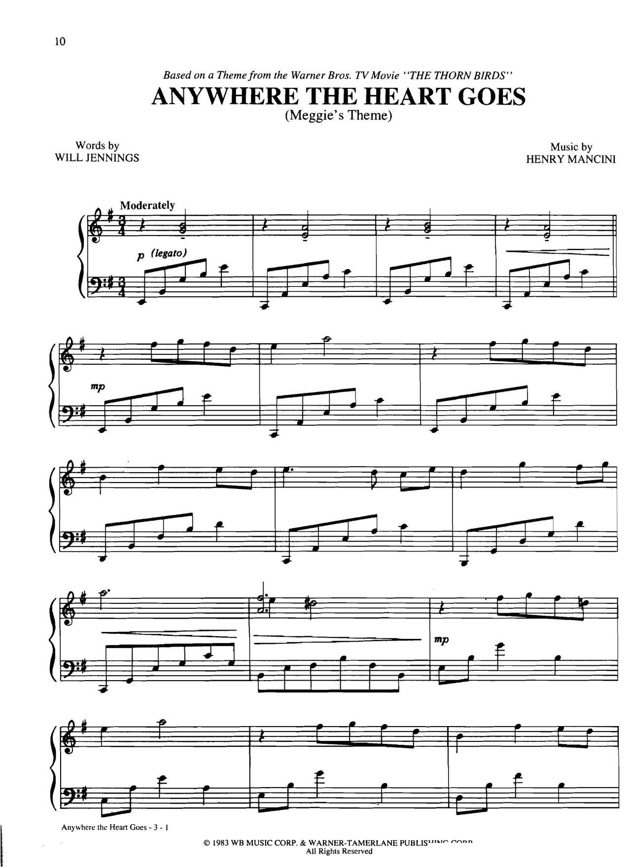 anywhere the heart goes(Dan Coates 流行情调 集)1