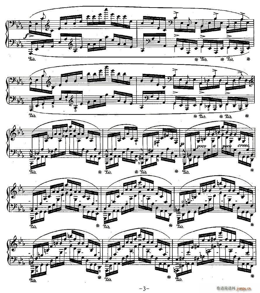 肖邦钢琴练习曲，Op.25之十二3