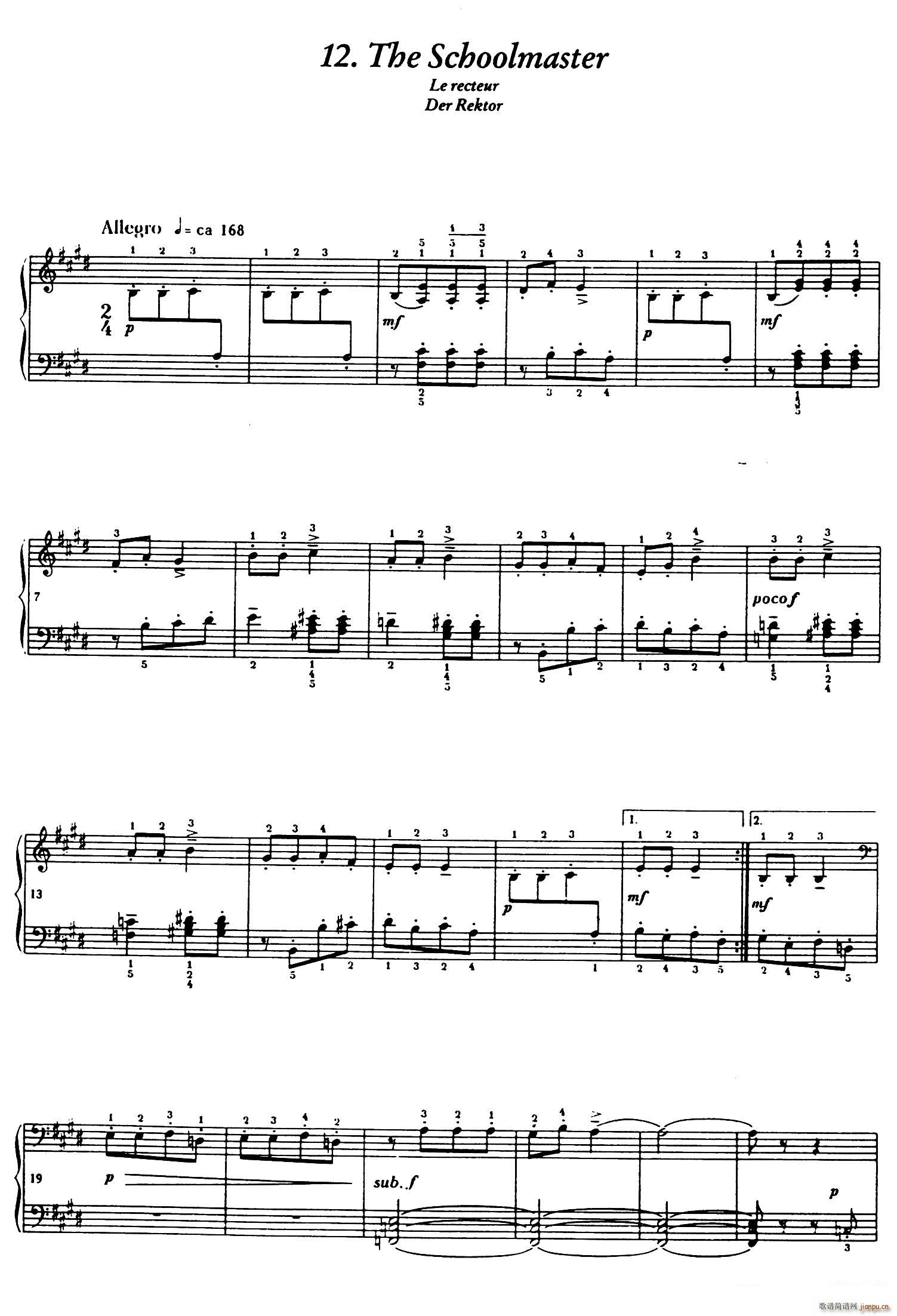 12 Folk Melodies（十二首民间曲调 12）1