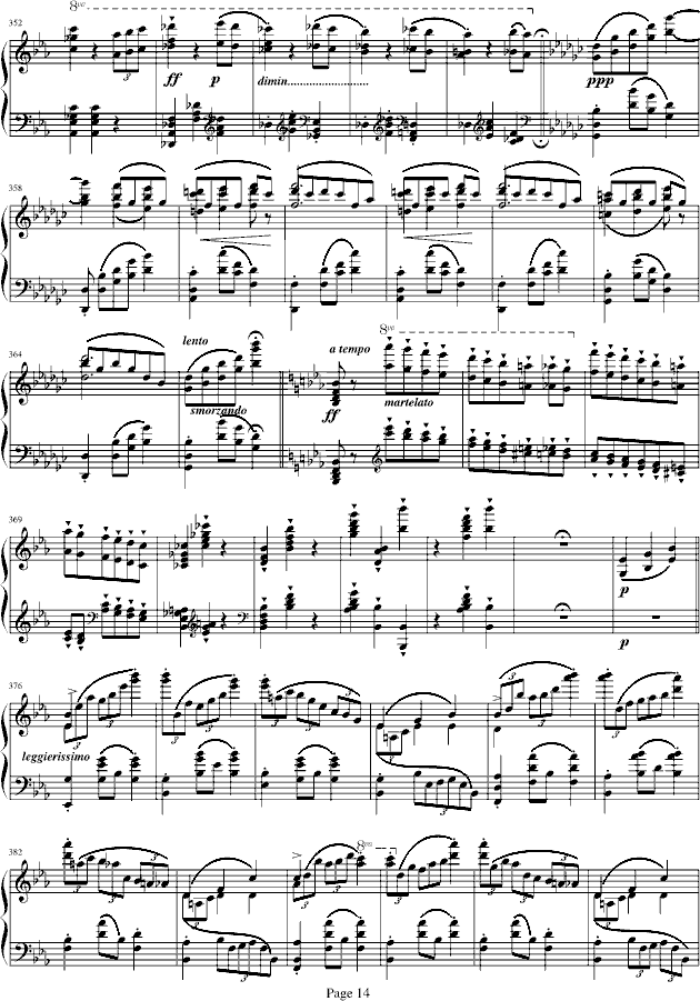 蓝色多瑙河-Schulz-Evler改编-钢琴谱(钢琴曲)-约翰・斯特劳斯14