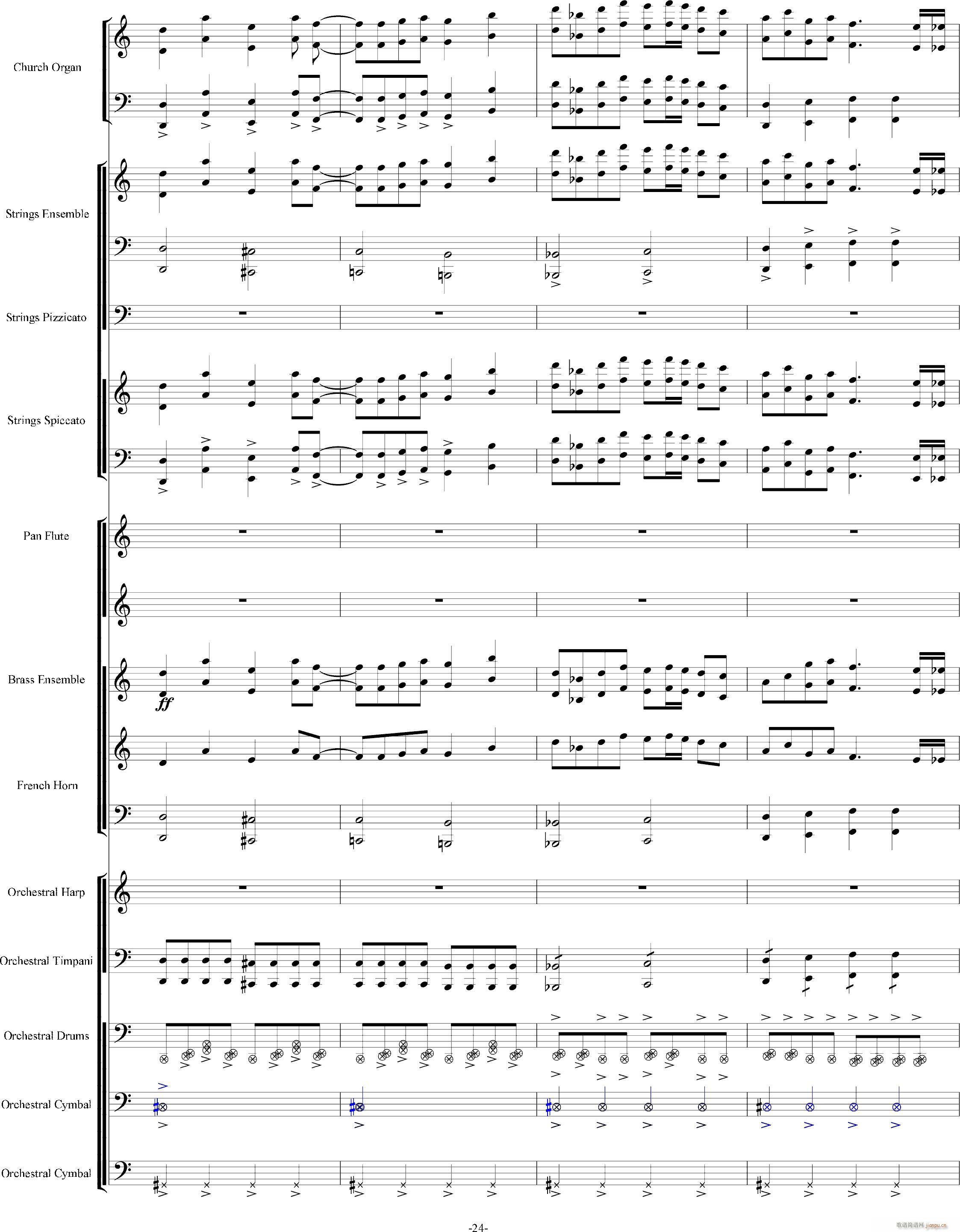 当管弦乐队遇上疯狂爵士鼓手-震撼总谱24