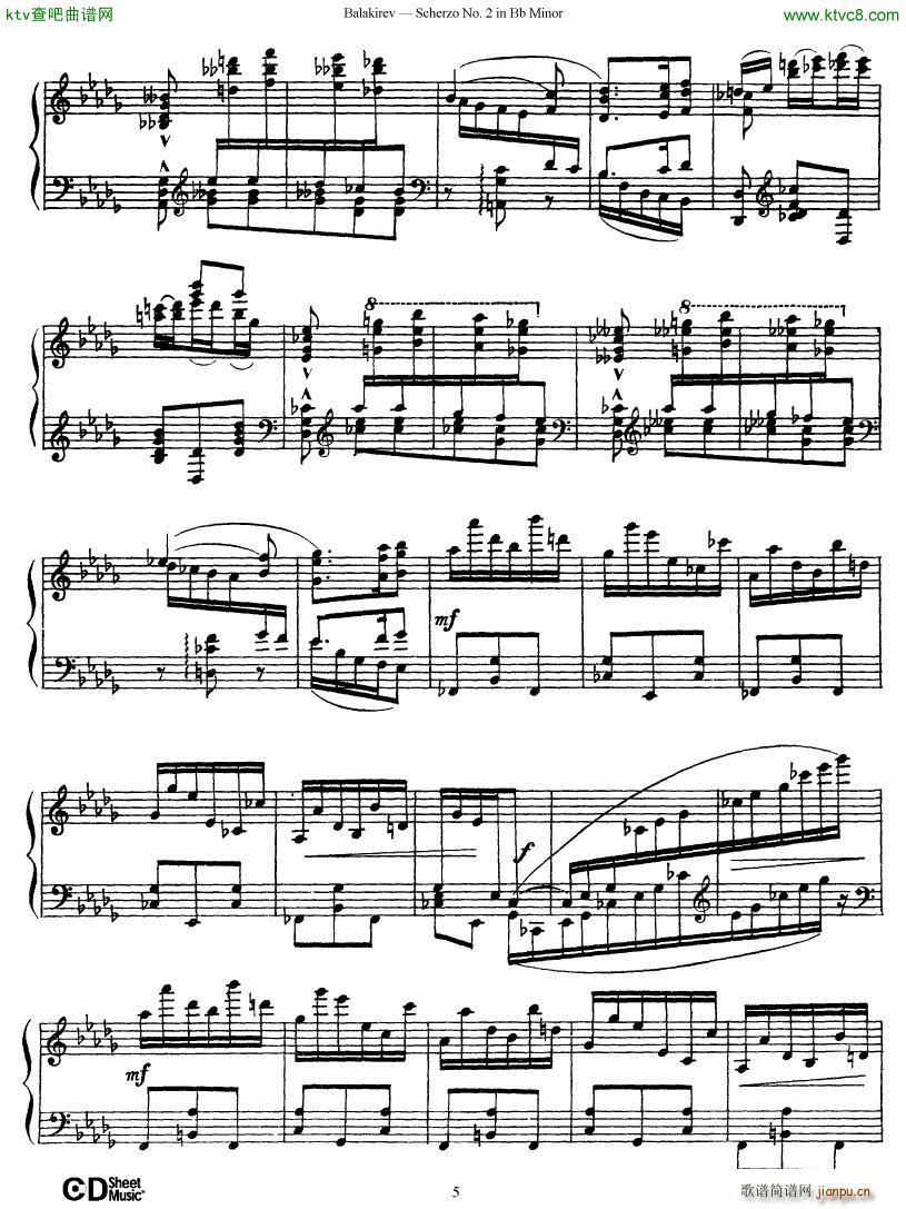 Balakirev Scherzo No 2 Bb Minor5