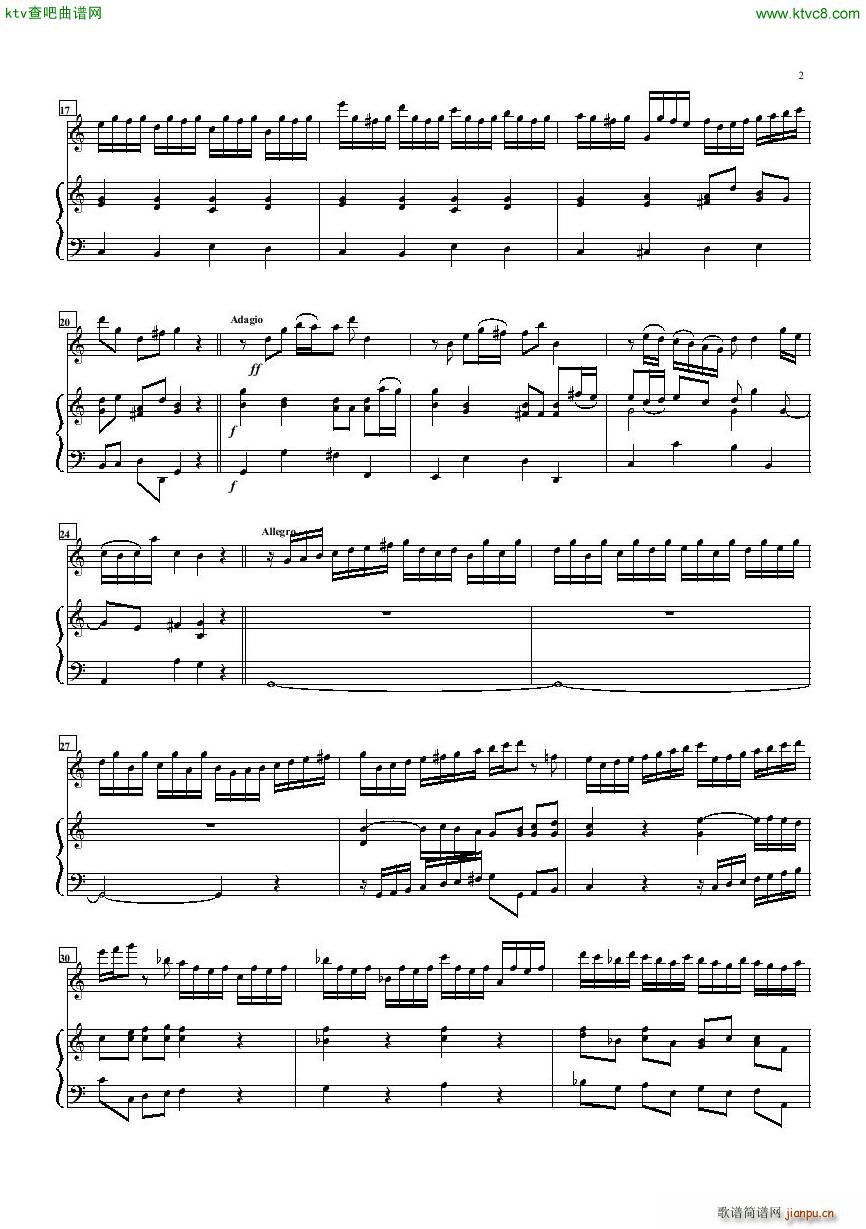 Telemann Sonate Cdur flute piano bass2