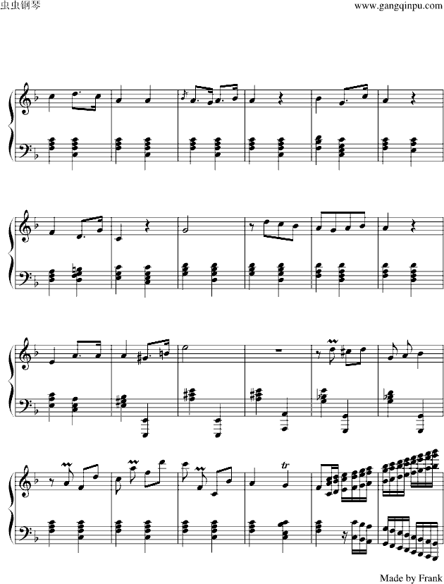 卡门序曲- 难度版-钢琴谱(钢琴曲)-比才-Bizet5