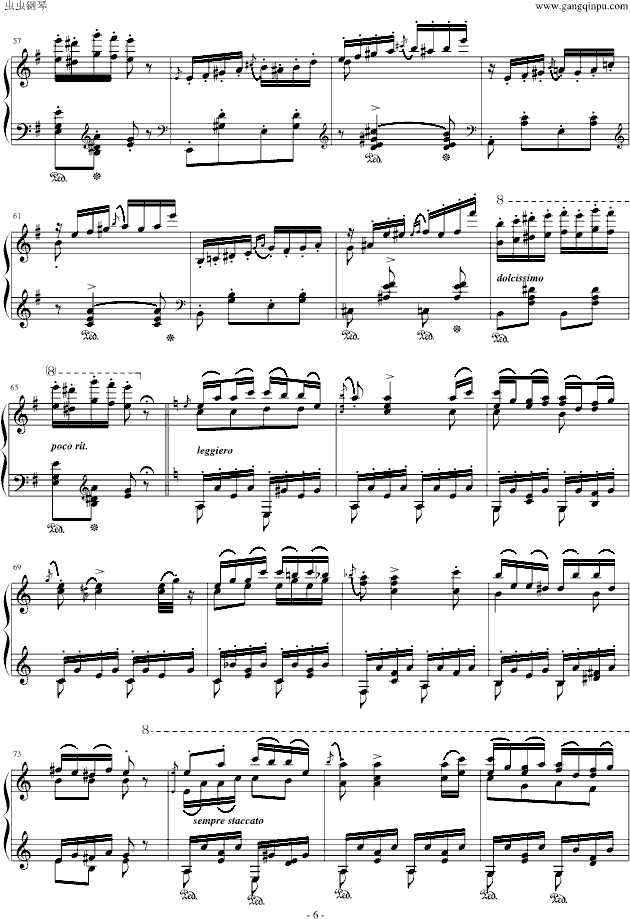 李斯特《匈牙利狂想曲第10号》 技巧惊人之作！-钢琴谱(钢琴曲)-李斯特6
