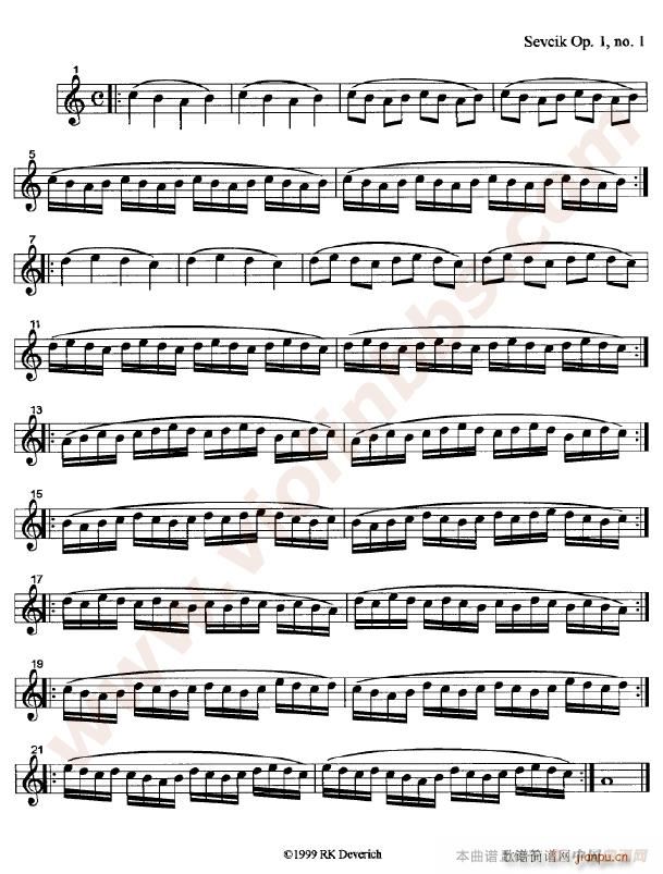 训练左手手指的颗粒性练习曲16