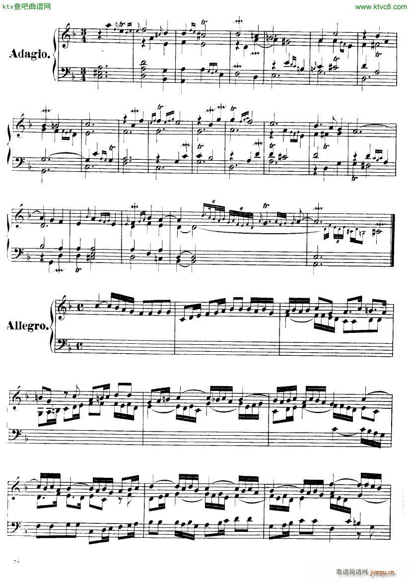 Handel Suite in F major G175 1794