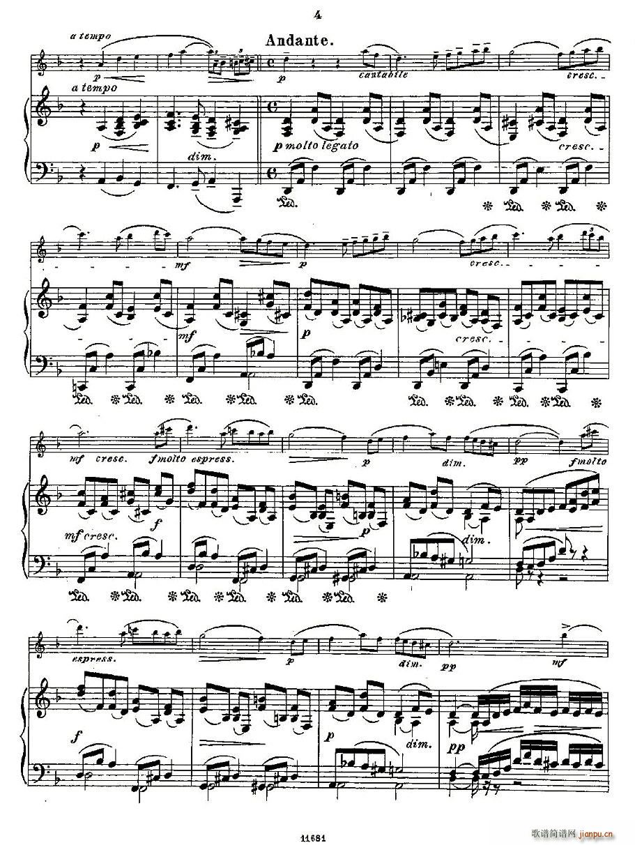 Fantaisies nationales. Op. 59, 4. （长笛+钢琴伴奏）2