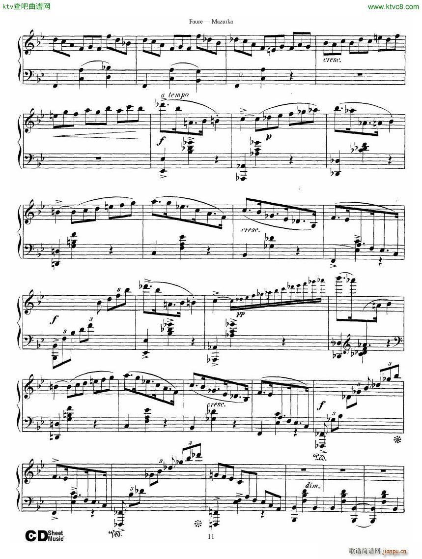 Faure Mazurka Op 3211