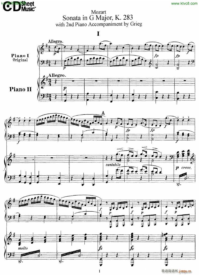Grieg Sonata K 582 Mozart 2nd Piano Grieg1