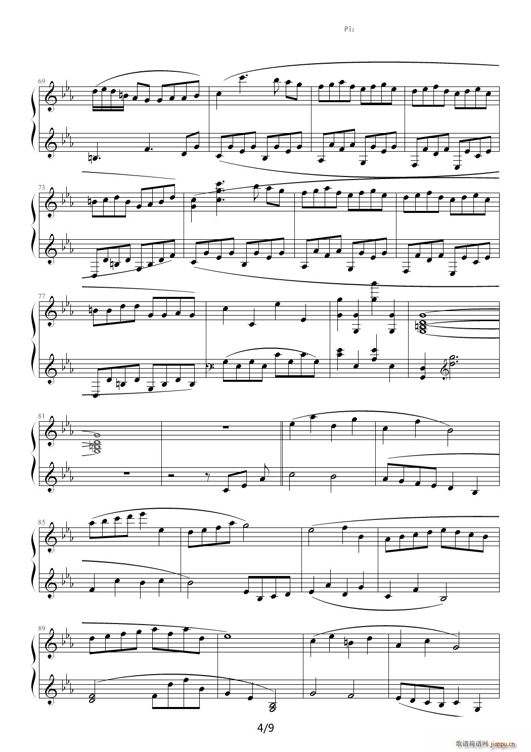 C小调第一钢琴奏鸣曲第三乐章（Ver 2011 6） 降E调4