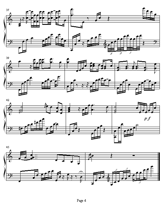 保护色-终极一班-钢琴谱(钢琴曲)-终极一班4
