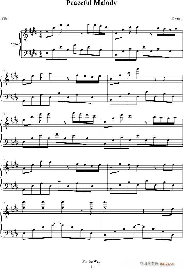Peaceful Malody_易Piano1
