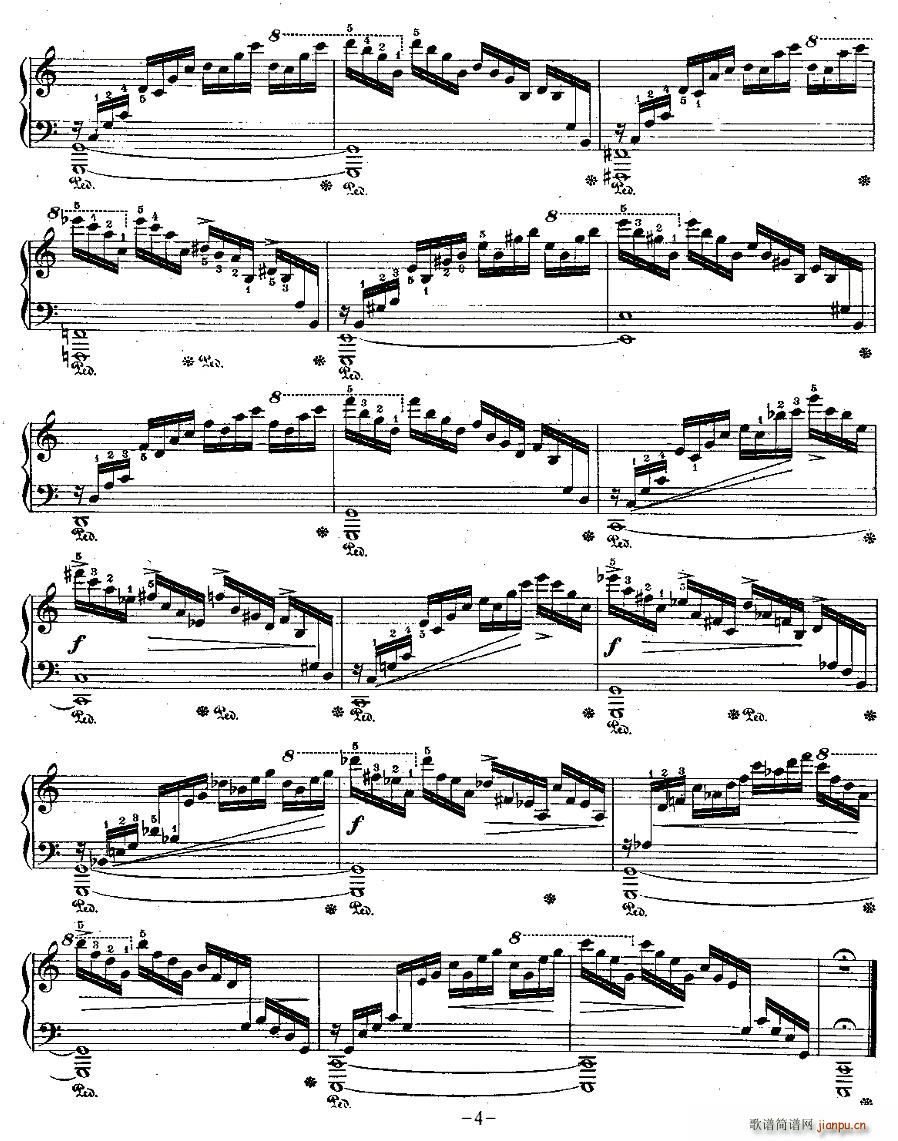 肖邦钢琴练习曲，Op.10之一4