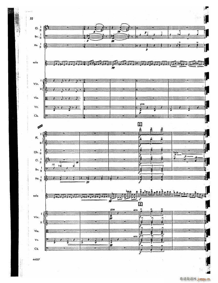 Barber op 14 Violin Concerto Score 二11