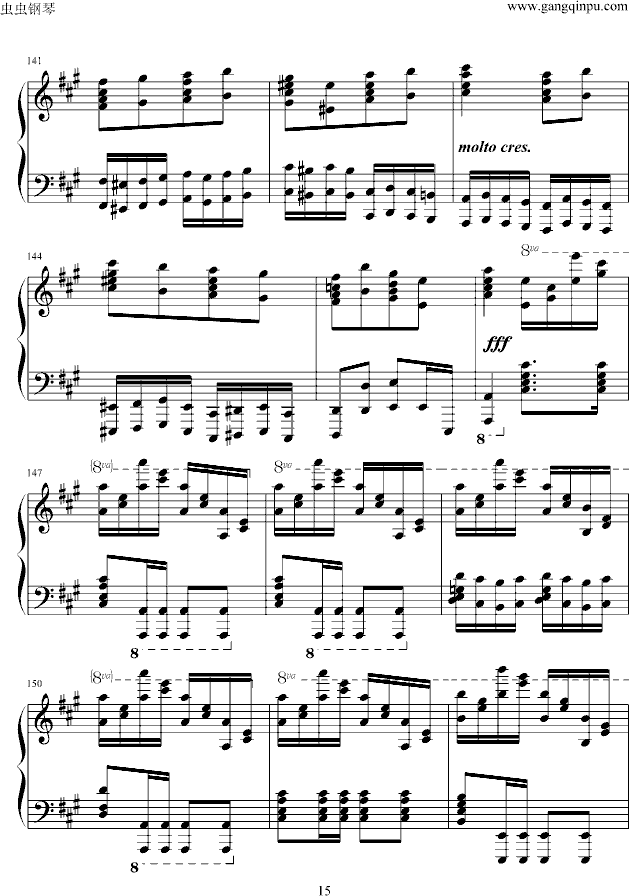 瓦洛多斯《土耳其进行曲》原版-钢琴谱(钢琴曲)-莫扎特15