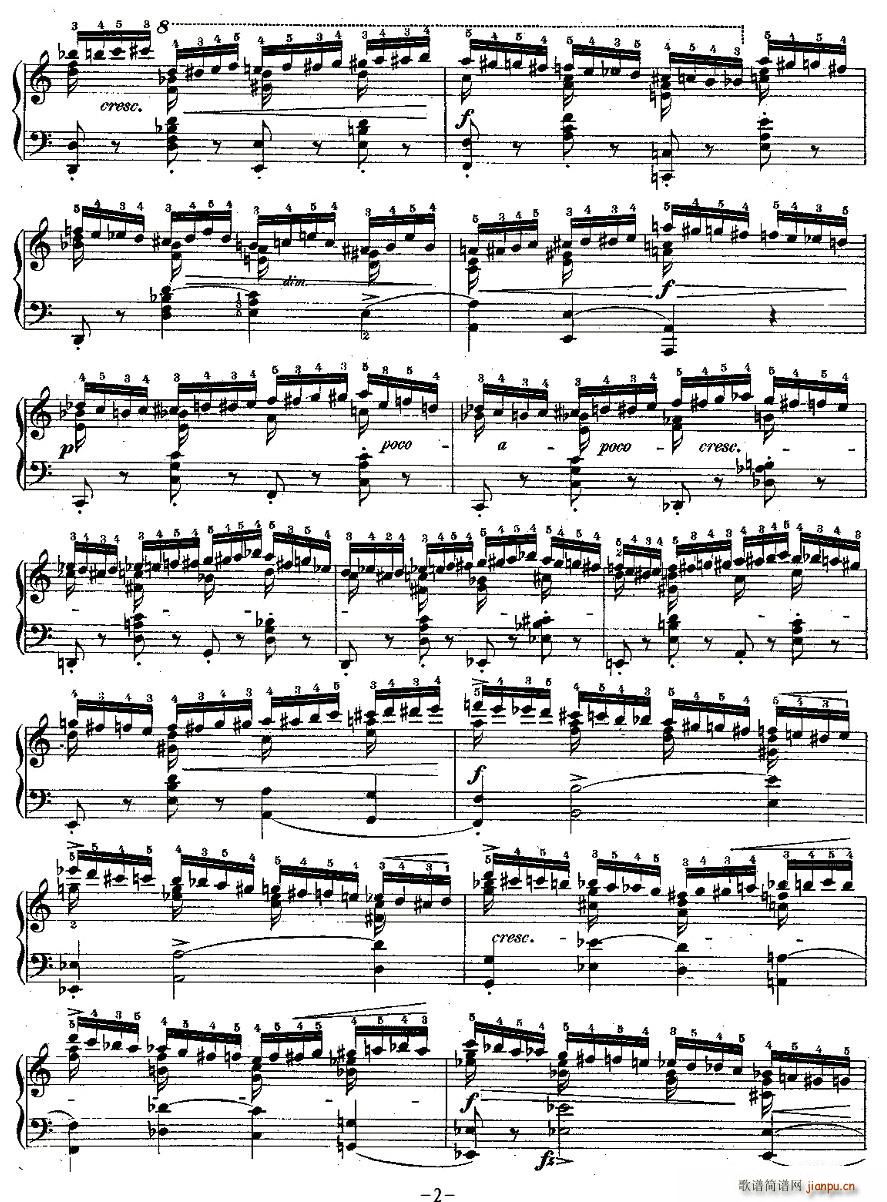 肖邦钢琴练习曲，Op.10之二2