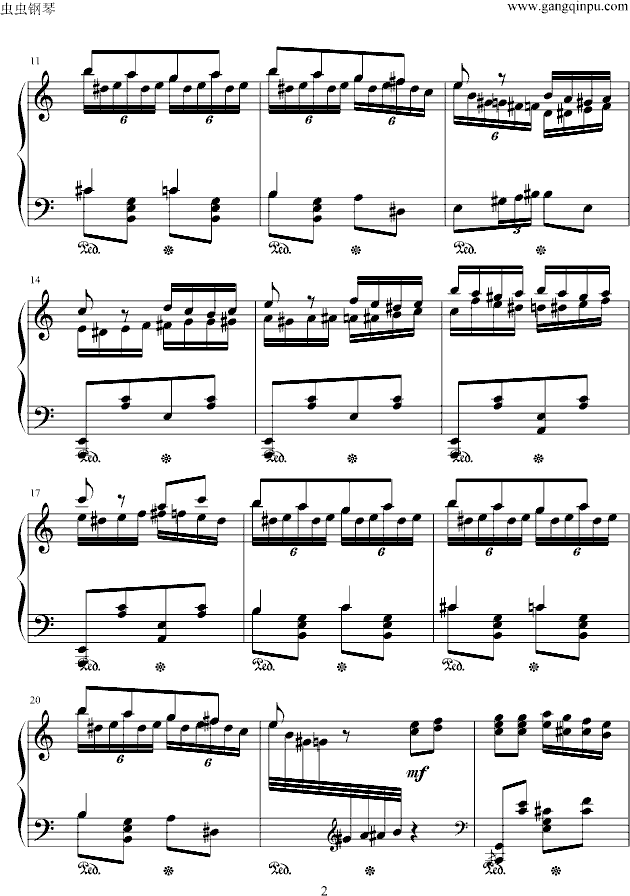 瓦洛多斯《土耳其进行曲》原版-钢琴谱(钢琴曲)-莫扎特2