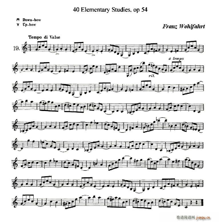 40首小提琴初级技巧练习曲之191