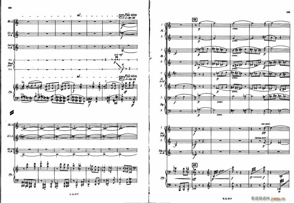 Bartok SZ 83 Piano Concerto No1 Full Score 二44