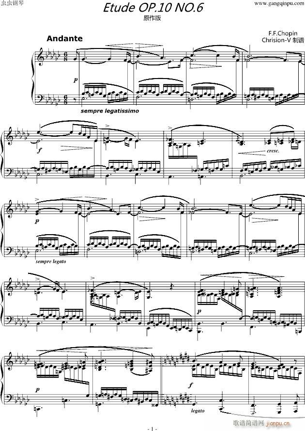练习曲-Etude OP 10 NO 6_肖邦 chopin1