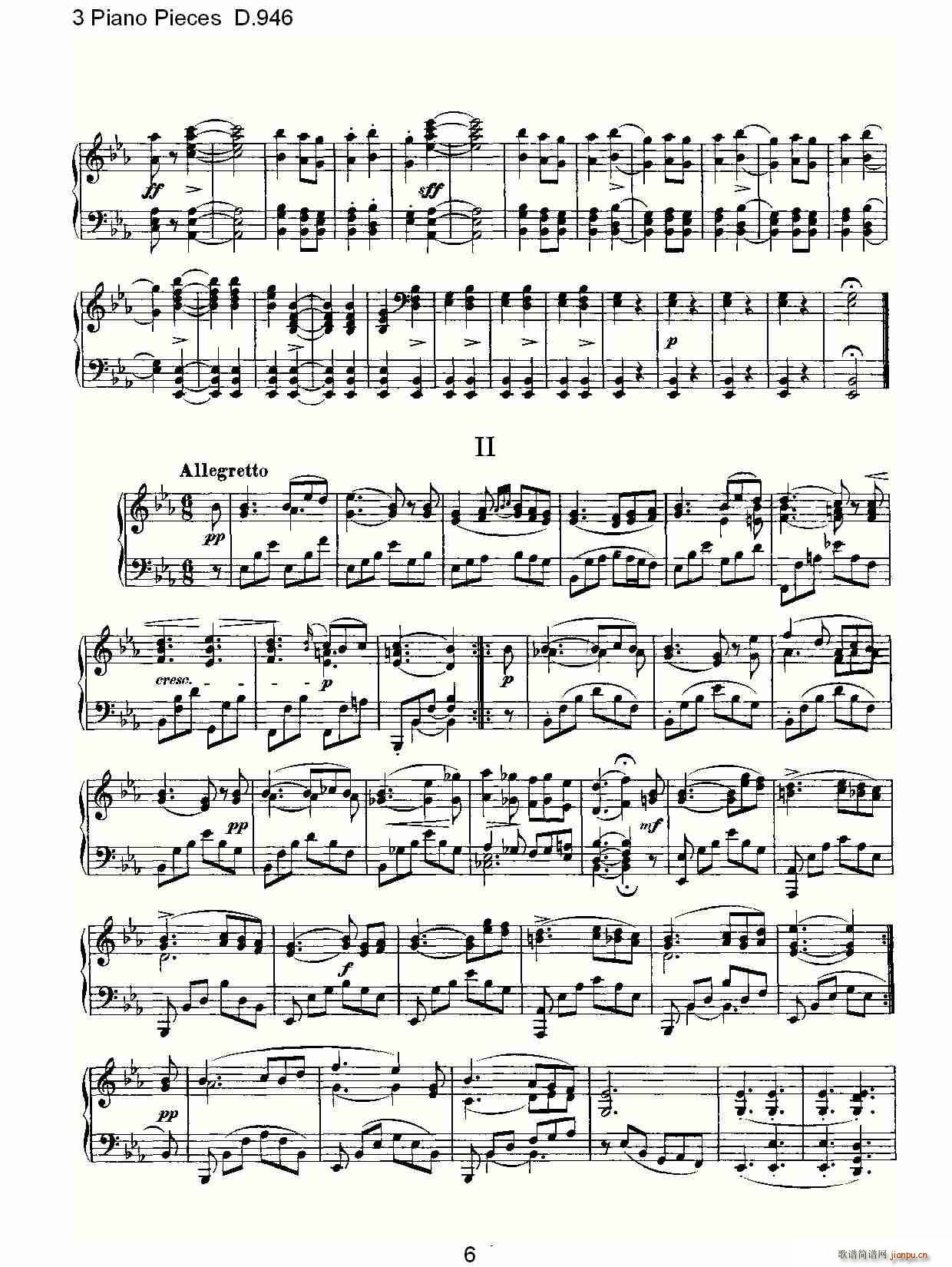 3 Piano Pieces D.946（钢琴三联奏D.946）6
