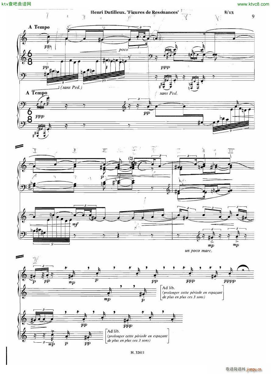 Dutilleux Figures de Résonances for Two Pianos8