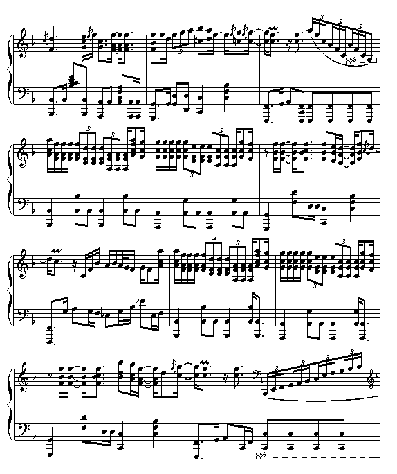 爱如潮水-钢琴谱(钢琴曲)-张信哲3