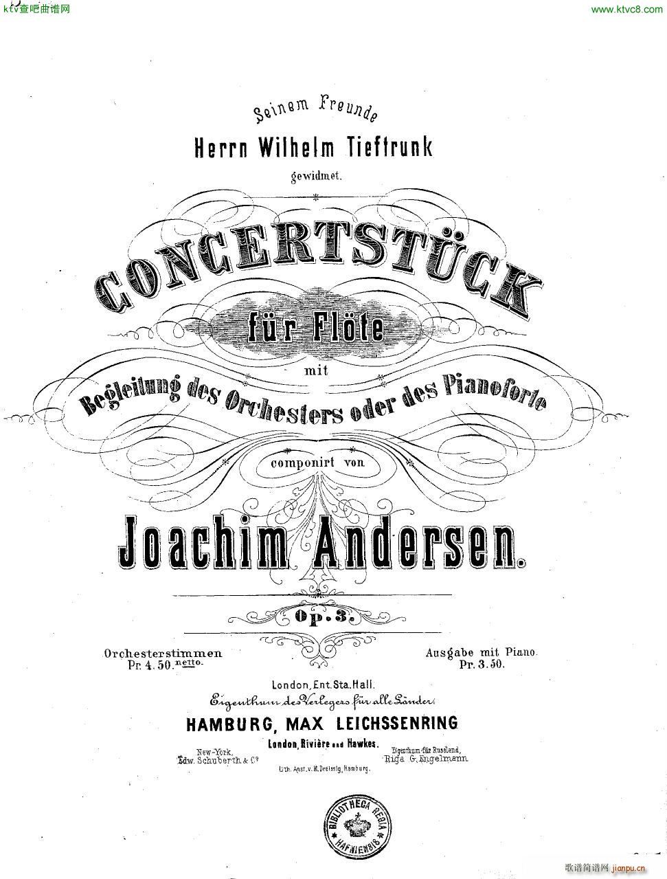 Andersen op 3 Concertst ck fl part only1