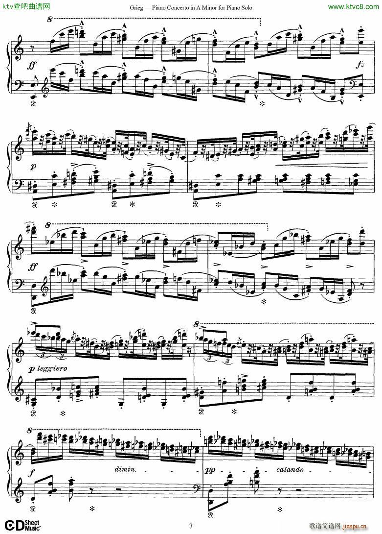 Piano Concerto in A minor Op 16 1868 rev 1907 piano solo arr3