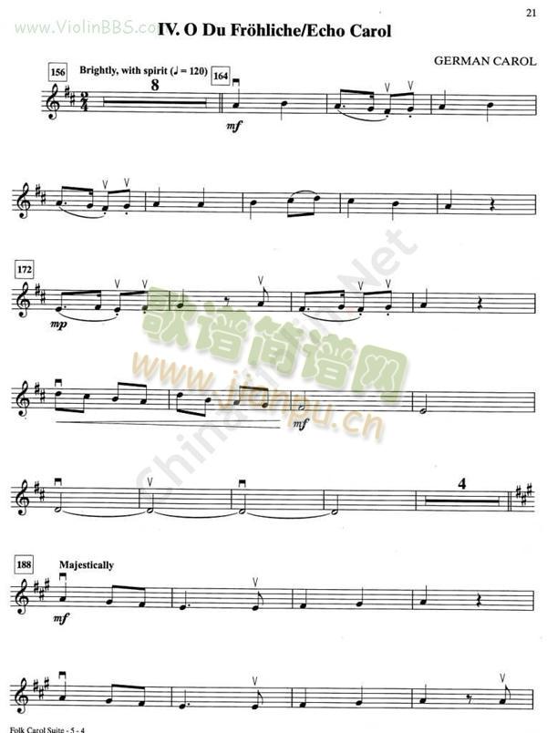 IV.O Du Frohliche/Echo Carol 小提琴1