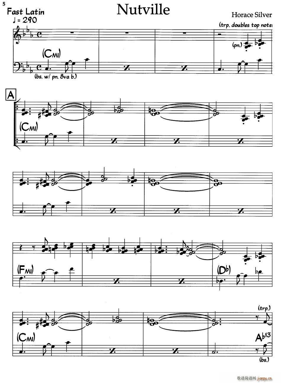 Nutville(爵士钢琴曲)1