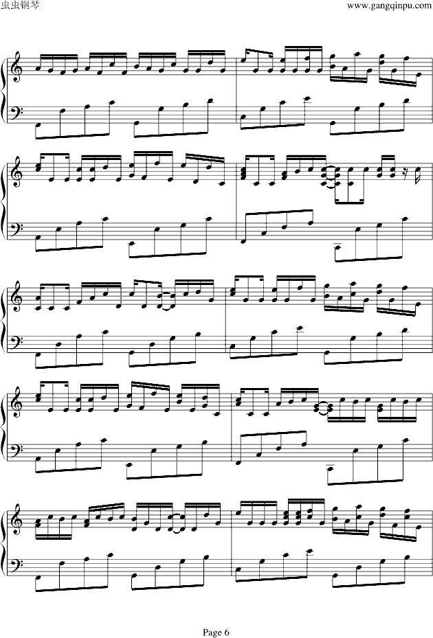 卡农（与原录音完全一致！）-钢琴谱(钢琴曲)-George Winston6