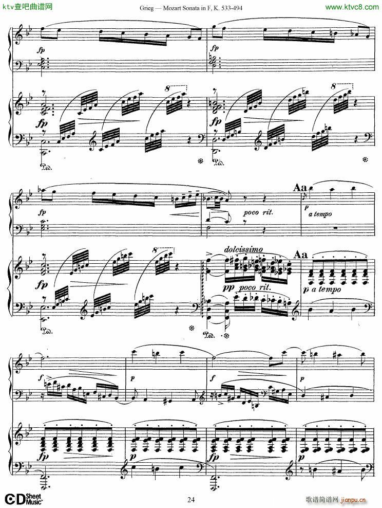 Grieg Sonata K 533 Mozart 2nd Piano Grieg24