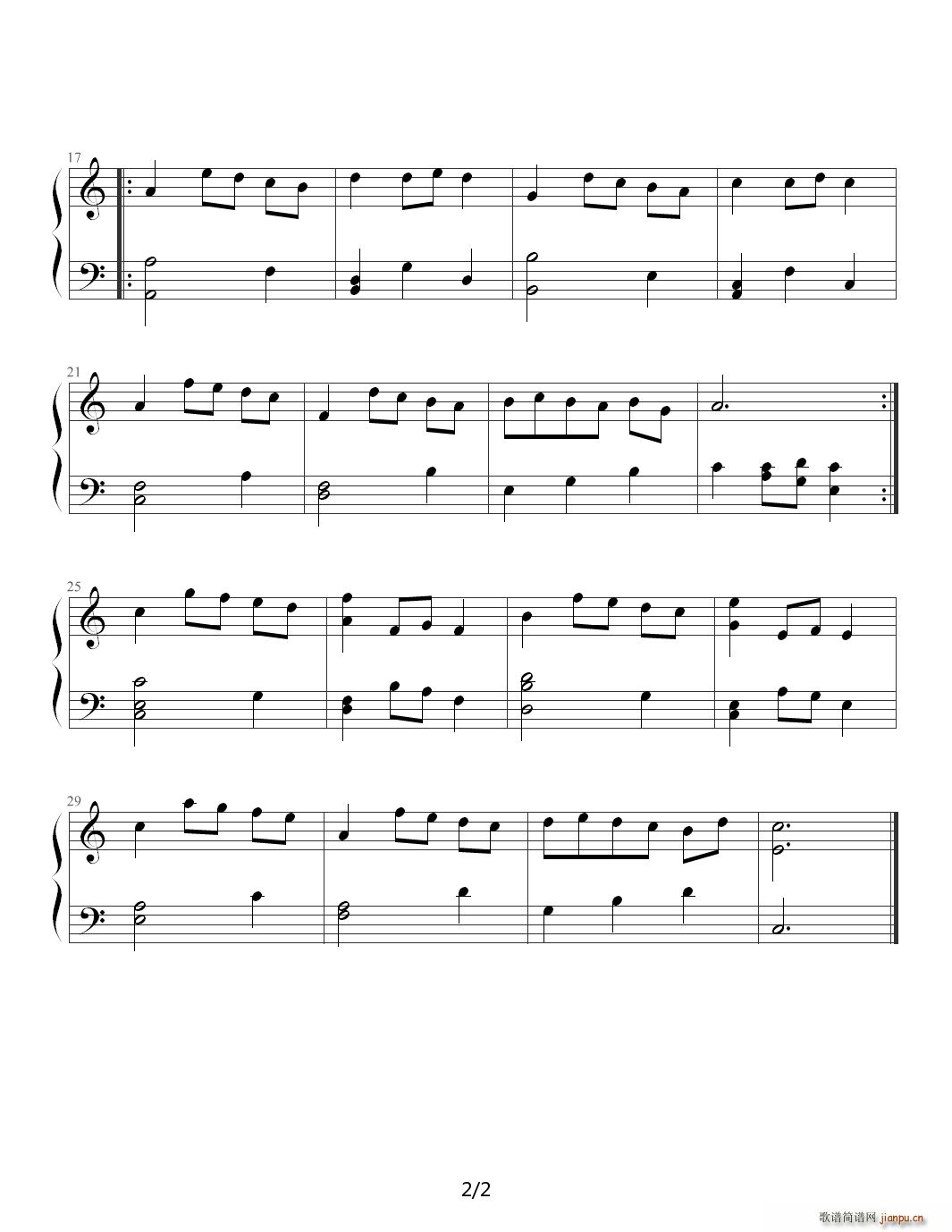 小步舞曲 C调2