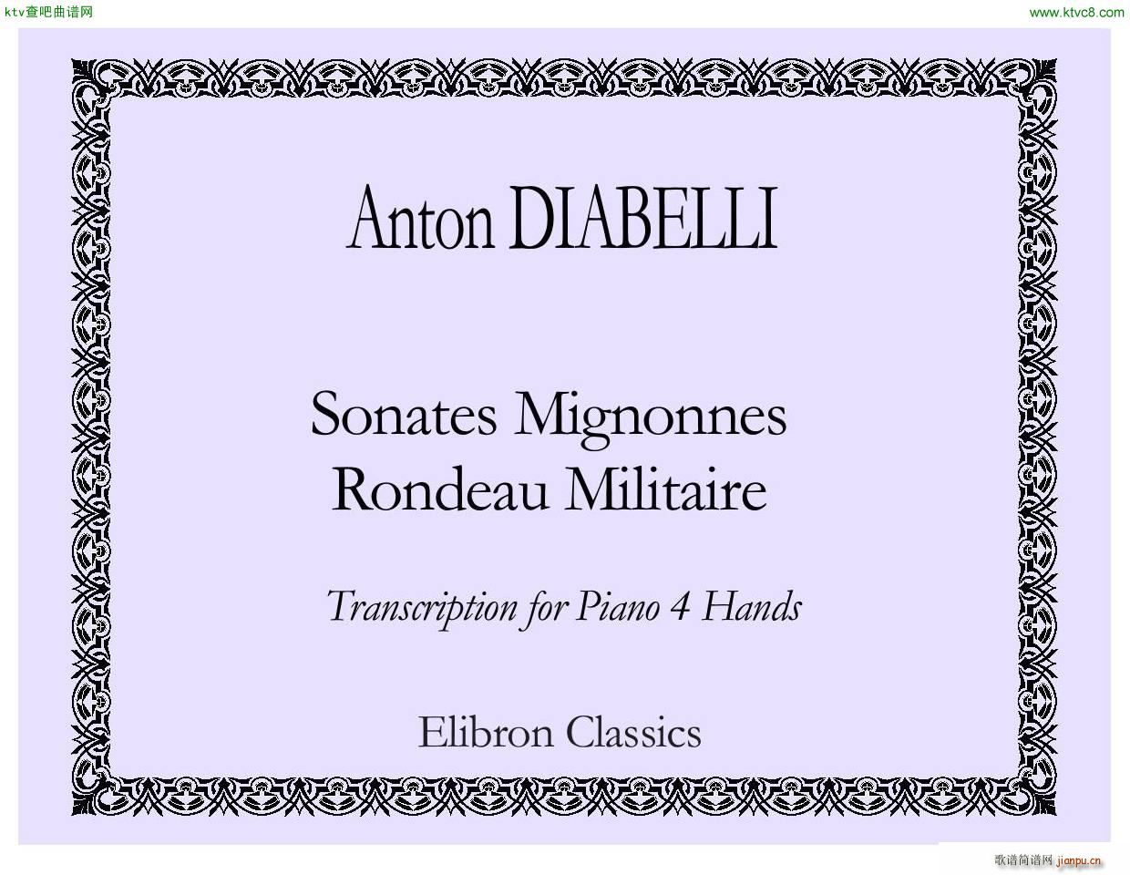 Anton Diabelli Sonates Mignonnes Op 150 Rondeau1