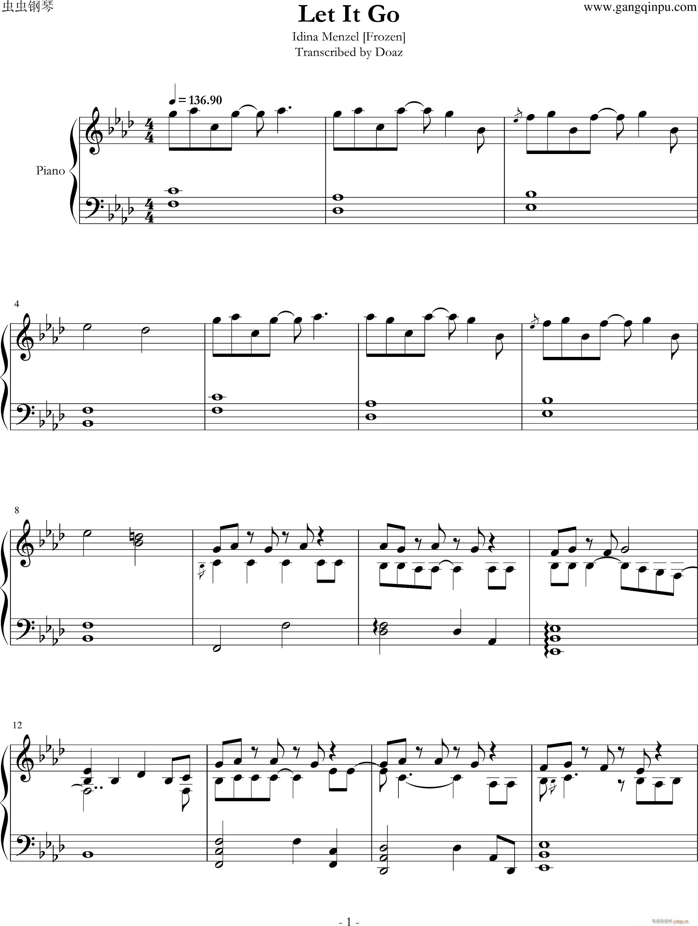 】Frozen】Let It Go_冰雪奇缘1