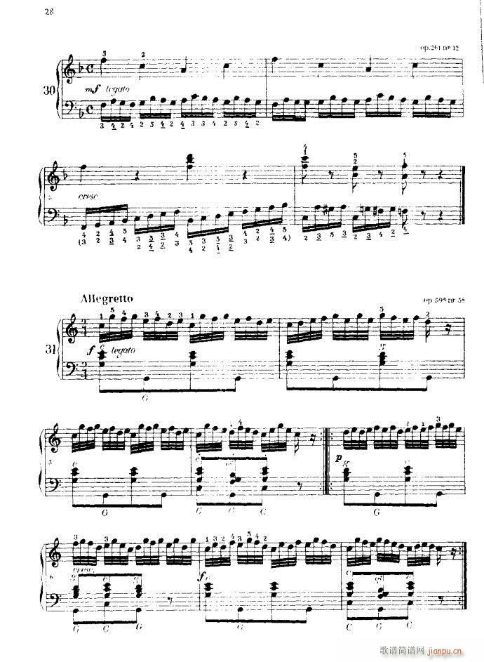 车尔尼手风琴练习曲集28