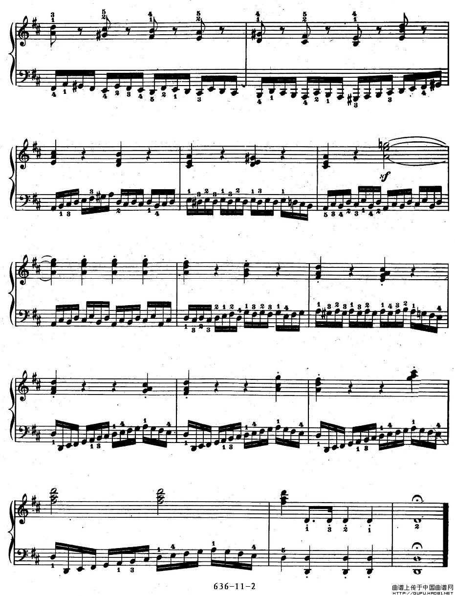 《车尔尼钢琴手指灵巧初步练习曲》OP.636-112