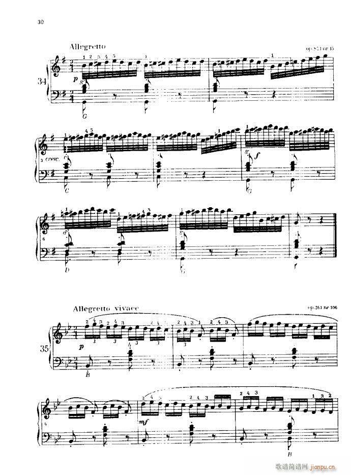 车尔尼手风琴练习曲集30