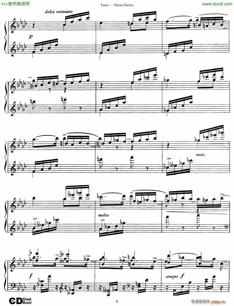 Faure 8 Pieces Breves Op 846