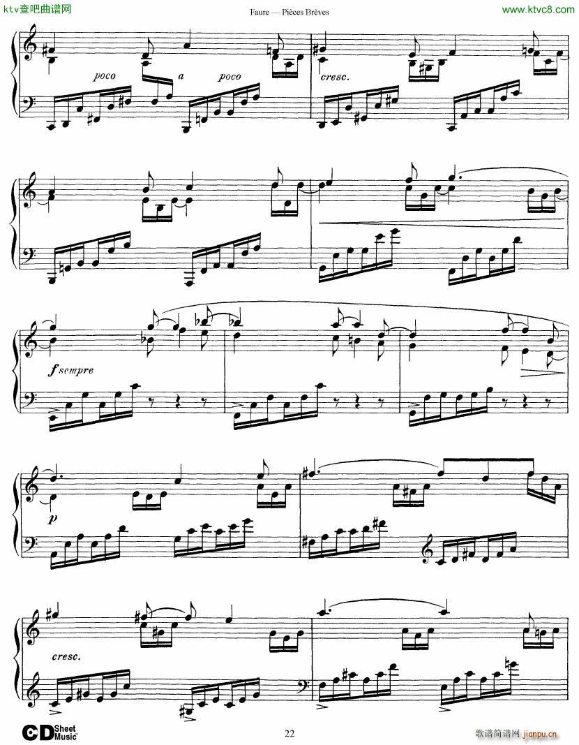 Faure 8 Pieces Breves Op 8422