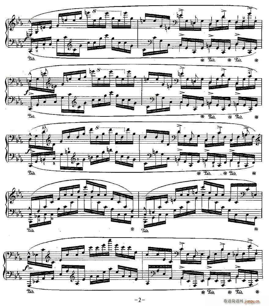 肖邦钢琴练习曲，Op.25之十二2