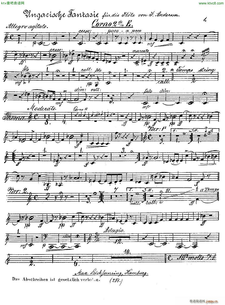 Andersen op 2 Ungarische Fantasie orch parts43
