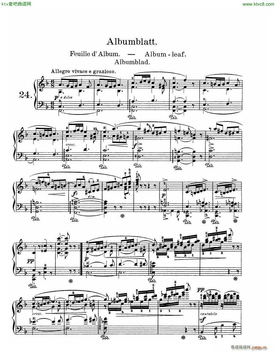 Grieg Lyric Pieces Op 475