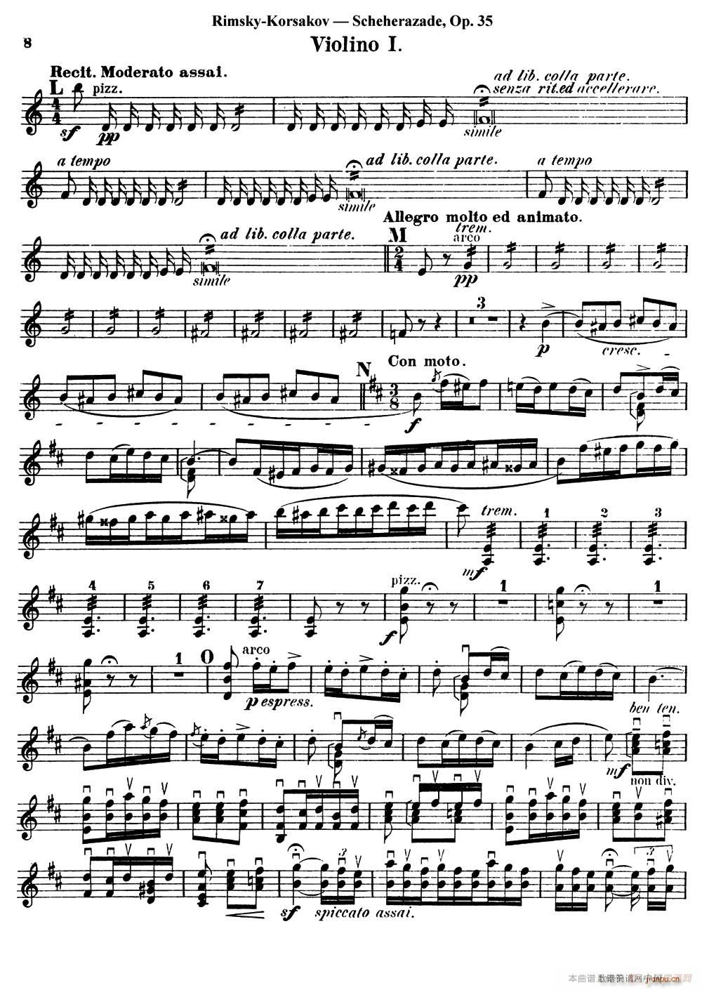 Scheherazade（Ⅱ）Op 35（第一小提琴）5