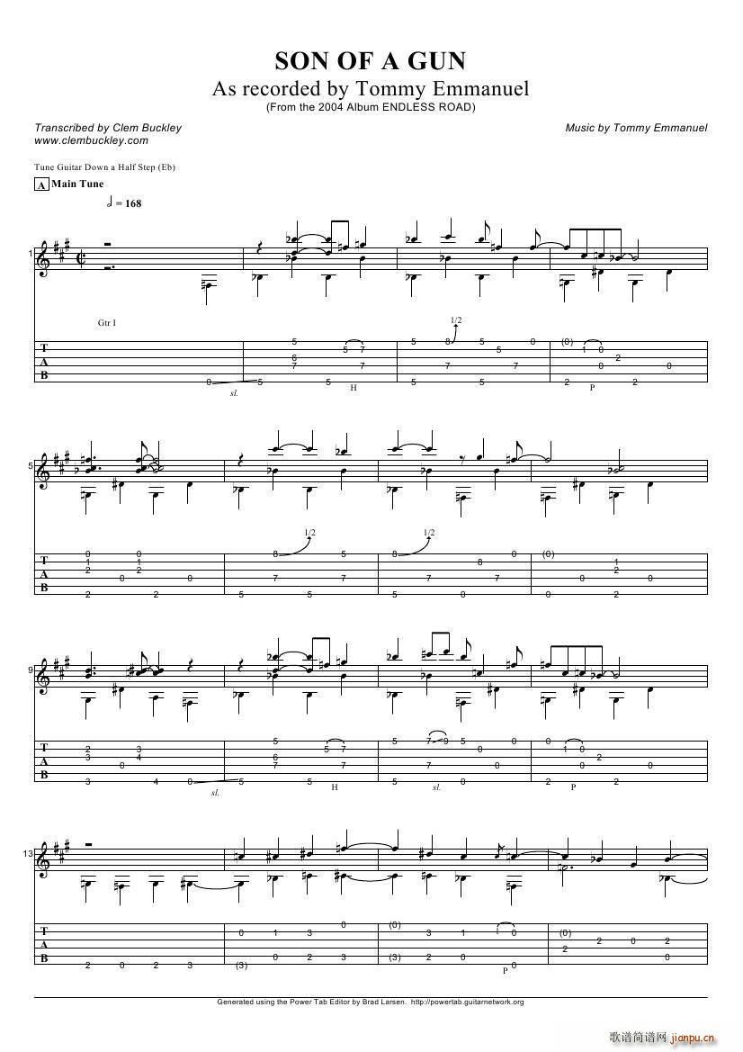 tommy emmanuel son of a gun（指弹吉它）1