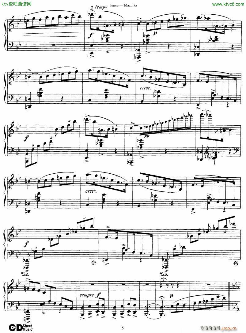 Faure Mazurka Op 325