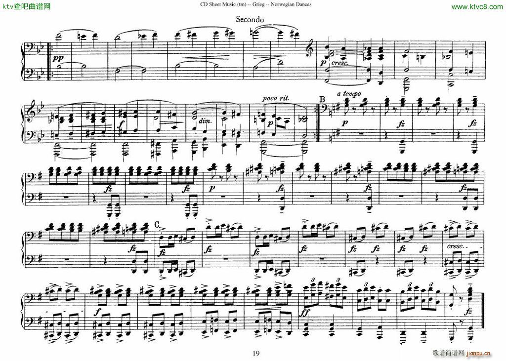 Grieg Norwegian Dance Op 35 1 4 Duet19